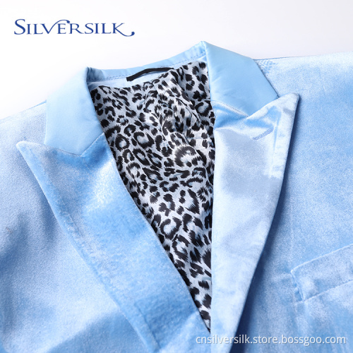 Tuxedo 1 Button Jacket Leopard Print Lining Blazers